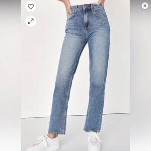 Free People We The Free The Pacifica High Rise Slim Straight Leg Jeans Size 25